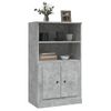 Aparador | Armario De Cocina | Buffet De Salón De Madera Contrachapada Gris Hormigón 60x35,5x103,5 Cm Cfw735509