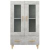 Aparador | Armario De Cocina | Buffet De Salón De Madera Contrachapada Gris Hormigón 70x31x115 Cm Cfw735544