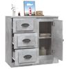 Aparador | Armario De Cocina | Buffet De Salón De Madera Contrachapada Gris Hormigón 70x35,5x67,5 Cm Cfw735552