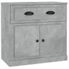 Aparador | Armario De Cocina | Buffet De Salón De Madera Contrachapada Gris Hormigón 70x35,5x67,5 Cm Cfw735556