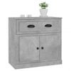 Aparador | Armario De Cocina | Buffet De Salón De Madera Contrachapada Gris Hormigón 70x35,5x67,5 Cm Cfw735556