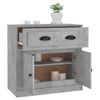 Aparador | Armario De Cocina | Buffet De Salón De Madera Contrachapada Gris Hormigón 70x35,5x67,5 Cm Cfw735556