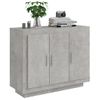 Aparador | Armario De Cocina | Buffet De Salón De Madera Contrachapada Gris Hormigón 92x35x75 Cm Cfw735574