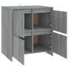 Aparador | Armario De Cocina | Buffet De Salón De Madera Contrachapada Gris Sonoma 70x41x75 Cm Cfw735643