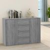 Aparador | Armario De Cocina | Buffet De Salón De Madera Contrachapada Gris Sonoma 88x30x65 Cm Cfw735656