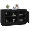 Aparador | Armario De Cocina | Buffet De Salón De Madera Contrachapada Negro 102x35x60 Cm Cfw735687