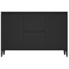 Aparador | Armario De Cocina | Buffet De Salón De Madera Contrachapada Negro 104x35x70 Cm Cfw735693