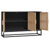 Aparador | Armario De Cocina | Buffet De Salón De Madera Contrachapada Negro 105x30x65 Cm Cfw735694