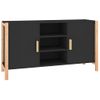 Aparador | Armario De Cocina | Buffet De Salón De Madera Contrachapada Negro 107x38x60 Cm Cfw735696