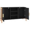 Aparador | Armario De Cocina | Buffet De Salón De Madera Contrachapada Negro 107x38x60 Cm Cfw735696