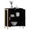 Aparador | Armario De Cocina | Buffet De Salón De Madera Contrachapada Negro 62x38x70 Cm Cfw735918