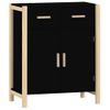 Aparador | Armario De Cocina | Buffet De Salón De Madera Contrachapada Negro 62x38x75 Cm Cfw735919