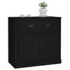 Aparador | Armario De Cocina | Buffet De Salón De Madera Contrachapada Negro 70x35,5x67,5 Cm Cfw735929