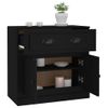 Aparador | Armario De Cocina | Buffet De Salón De Madera Contrachapada Negro 70x35,5x67,5 Cm Cfw735929