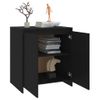 Aparador | Armario De Cocina | Buffet De Salón De Madera Contrachapada Negro 70x41x75 Cm Cfw735934