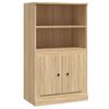 Aparador | Armario De Cocina | Buffet De Salón De Madera Contrachapada Roble Sonoma 60x35,5x103,5 Cm Cfw736278