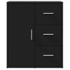 Pack 2 Uds Aparador | Armario De Cocina | Buffet De Salón De Madera De Ingeniería Negro 60x31x70 Cm Cfw736325