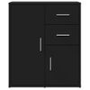 Pack 2 Uds Aparador | Armario De Cocina | Buffet De Salón De Madera De Ingeniería Negro 60x31x70 Cm Cfw736326