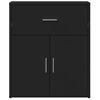 Pack 2 Uds Aparador | Armario De Cocina | Buffet De Salón De Madera De Ingeniería Negro 60x31x70 Cm Cfw736327