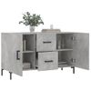 Aparador | Armario De Cocina | Buffet De Salón De Madera De Ingeniería Gris Hormigón 100x36x60 Cm Cfw736464