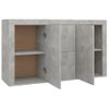 Aparador | Armario De Cocina | Buffet De Salón De Madera De Ingeniería Gris Hormigón 120x36x69 Cm Cfw736467