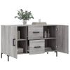 Aparador | Armario De Cocina | Buffet De Salón De Madera De Ingeniería Gris Sonoma 100x36x60 Cm Cfw736576