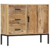 Aparador | Armario De Cocina | Buffet De Salón De Madera De Mango Maciza 88x30x71 Cm Cfw737134