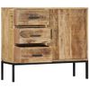 Aparador | Armario De Cocina | Buffet De Salón De Madera De Mango Maciza 88x30x71 Cm Cfw737134