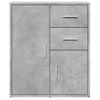 Pack 2 Uds Aparador | Armario De Cocina | Buffet De Salón De Madera Ingeniería Gris Hormigón 60x31x70 Cm Cfw737144