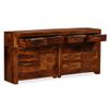 Aparador | Armario De Cocina | Buffet De Salón De Madera Maciza De Sheesham 160x35x75 Cm Cfw737422