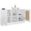 Aparador | Armario De Cocina | Buffet De Salón Madera Contrachapada Blanco Brillante 120x30,5x70 Cm Cfw737538