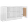 Aparador | Armario De Cocina | Buffet De Salón Madera Contrachapada Blanco Brillante 120x30,5x70 Cm Cfw737538