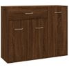 Aparador | Armario De Cocina | Buffet De Salón Madera Contrachapada Color Roble Marrón 88x30x70 Cm Cfw737621