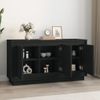 Aparador | Armario De Cocina | Buffet De Salón Madera Contrachapada Negro 102x35x55 Cm Cfw737718