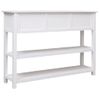 Aparador | Armario De Cocina | Buffet De Salón Madera Maciza De Paulownia Blanco 108x30x76 Cm Cfw738059