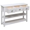 Aparador | Armario De Cocina | Buffet De Salón Madera Maciza De Paulownia Blanco 108x30x76 Cm Cfw738059