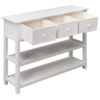 Aparador | Armario De Cocina | Buffet De Salón Madera Maciza De Paulownia Blanco 108x30x76 Cm Cfw738060