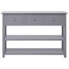 Aparador | Armario De Cocina | Buffet De Salón Madera Maciza De Paulownia Gris 108x30x76 Cm Cfw738062