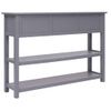 Aparador | Armario De Cocina | Buffet De Salón Madera Maciza De Paulownia Gris 108x30x76 Cm Cfw738062