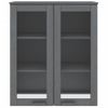 Aparador | Armario De Cocina | Buffet De Salón Superior Hamar Pino Macizo Gris Oscuro 85x35x100 Cm Cfw738155