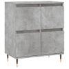 Pack 2 Uds Aparador | Armario De Cocina | Buffet De Salónes Madera Contrachapada Gris Hormigón Cfw738229