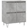 Pack 2 Uds Aparador | Armario De Cocina | Buffet De Salónes Madera Contrachapada Gris Hormigón Cfw738230