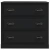 Pack 2 Uds Aparador | Armario De Cocina | Buffet De Salónes Madera Contrachapada Negro Cfw738273