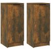 Pack 2 Uds Aparador | Armario De Cocina | Buffet De Salónes Madera Contrachapada Roble Ahumado 30x30x70 Cm Cfw738300