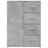 Pack 2 Uds Aparador | Armario De Cocina | Buffet De Salónes Madera De Ingeniería Gris Hormigón 59x39x80 Cm Cfw738351