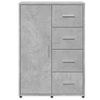 Pack 2 Uds Aparador | Armario De Cocina | Buffet De Salónes Madera De Ingeniería Gris Hormigón 60x31x84 Cm Cfw738354