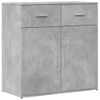 Pack 2 Uds Aparador | Armario De Cocina | Buffet De Salónes Madera De Ingeniería Gris Hormigón 79x38x80 Cm Cfw738357