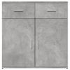 Pack 2 Uds Aparador | Armario De Cocina | Buffet De Salónes Madera De Ingeniería Gris Hormigón 79x38x80 Cm Cfw738357