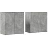 Pack 2 Uds Aparador | Armario De Cocina | Buffet De Salónes Madera De Ingeniería Gris Hormigón 79x38x80 Cm Cfw738358