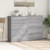 Pack 2 Uds Aparador | Armario De Cocina | Buffet De Salónes Madera De Ingeniería Gris Sonoma 60x31x84 Cm Cfw738367